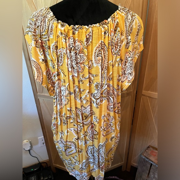 Yellow floral boho blouse - Picture 3 of 5